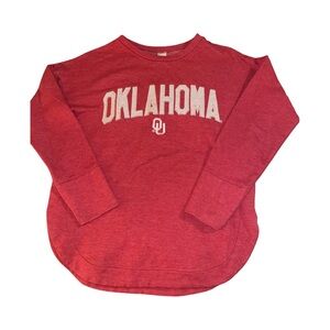 Oklahoma Women's Red Crew Neck Sweater